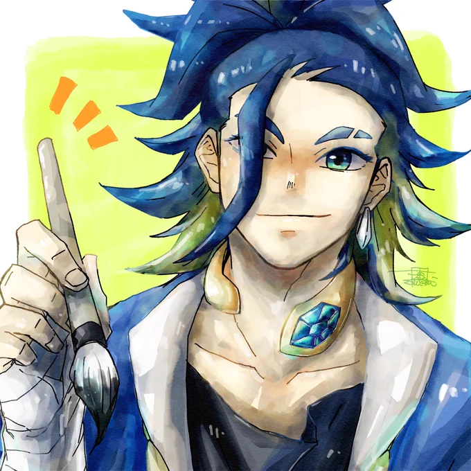スプラのキャラだと思うんだけど、ツイッターで見かける度にセキさんを連想するのでとりあえず描いた 