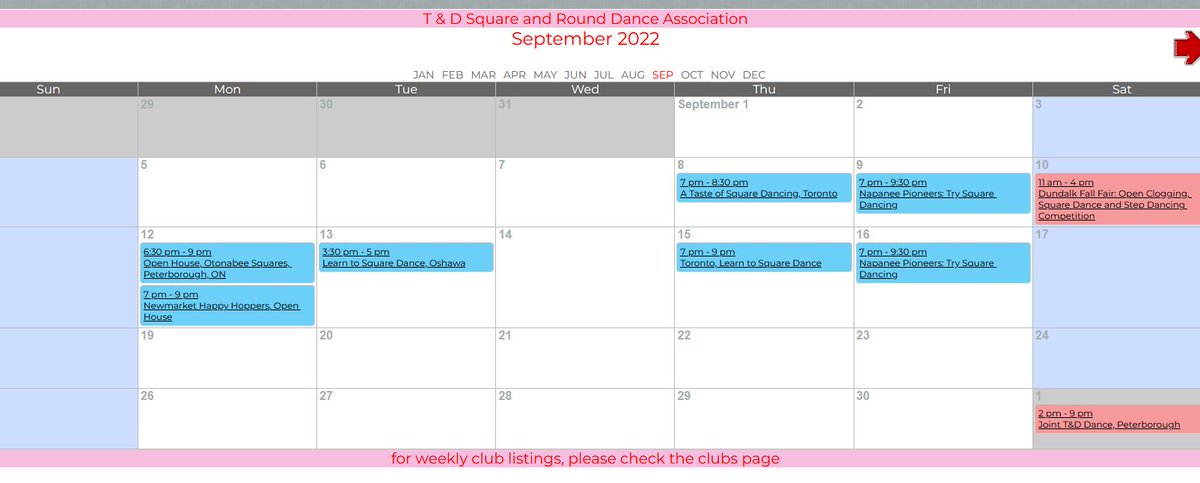 TD_dancing's tweet image. the Sept calendar is starting to fill up with new-dancer open houses.  Stay tuned to our New Dancer page for info on clubs in your area. Several clubs are still finalizing their plans. #squaredance #Ontario #ptbo #danceTO
td-dance.ca/faq/default.ht…