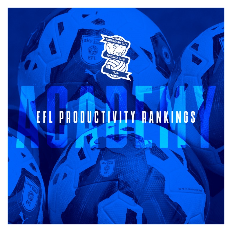 BCFC's tweet photo. Blues' Academy has been ranked number one in the EFL Academy productivity rankings! 🥇

Absolutely brilliant, @BCFCAcademy! 👏