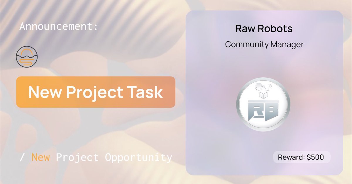 openwebsandbox's tweet image. Raw Robots | Community Manager (Discord)⚡️

@RawbotsMeta is looking for a candidate who must be familiar with the mechanics of game-based community building. If you enjoy playing video games, then this is the job you were looking for 😉

bit.ly/3QqYeFU

#Web3career #CV