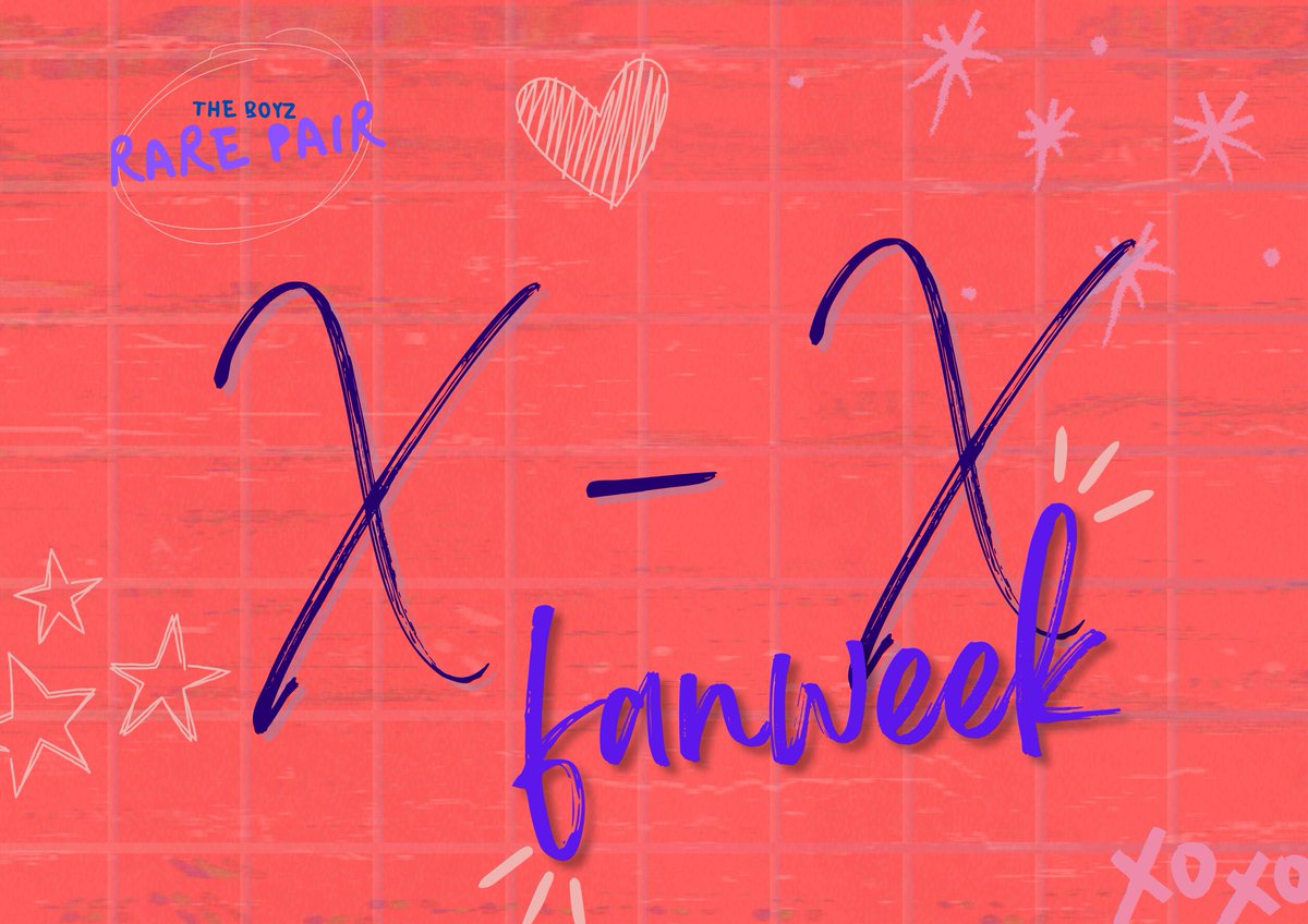 xoxo 

introducing our first ever fan event: X - X Fanweek, running from september 12 to september 23 

more details about the event below ⬇️⬇️

x retrospring : retrospring.net/tbzrarepair
o carrd : tbzrarepairs.carrd.co