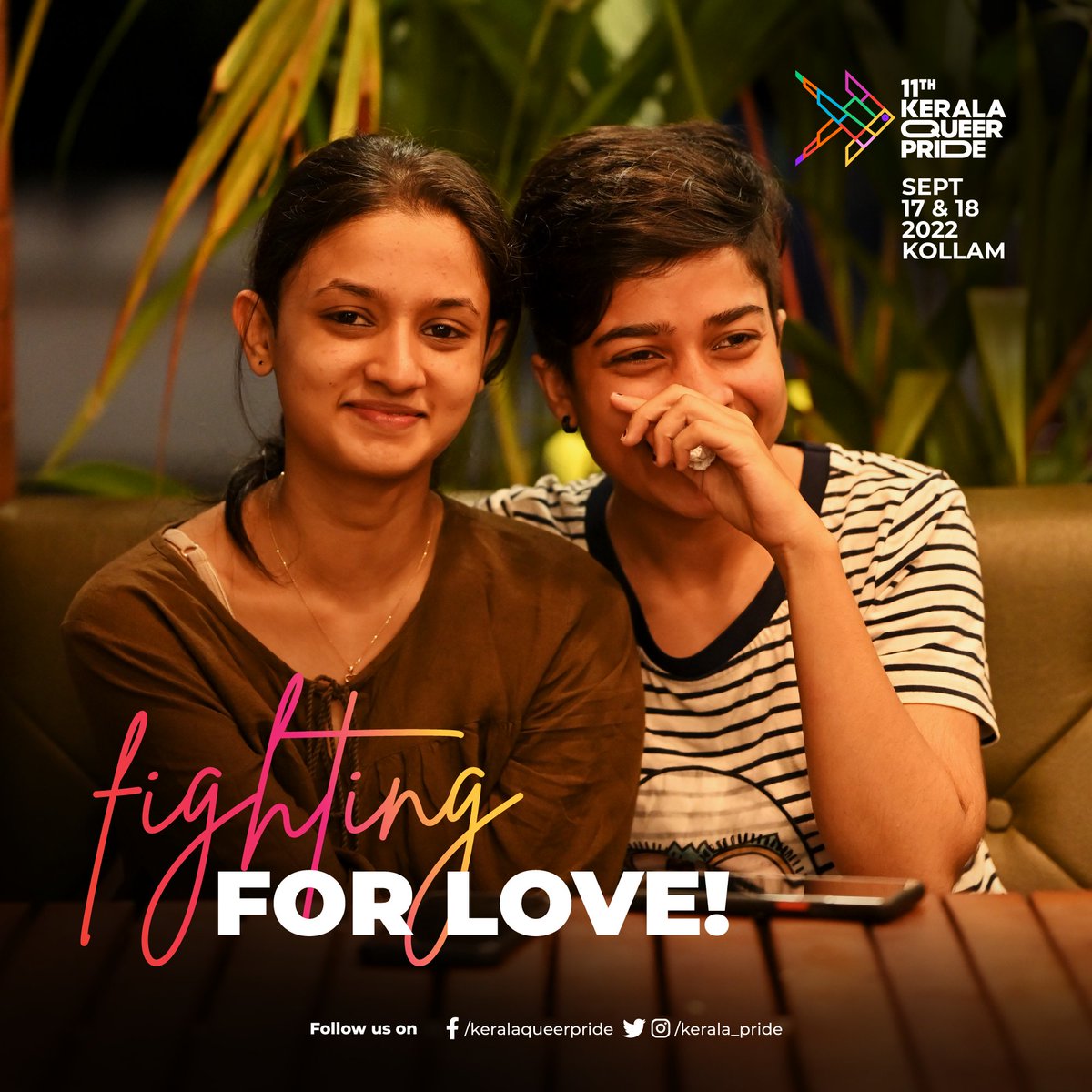 kerala_pride's tweet photo. We are still fighting for freedom. For the freedom to love. For the freedom to live. And we will win this fight, don't ever forget that! 💪
Happy independence day!
Adhila Nasarin &amp; Fathima Noora 💜🏳️‍🌈 

#kerala_pride #pride #LoveAgainstHate
#കൊല്ലംകളറാകും 😇 https://t.co/SixNr7sZeN