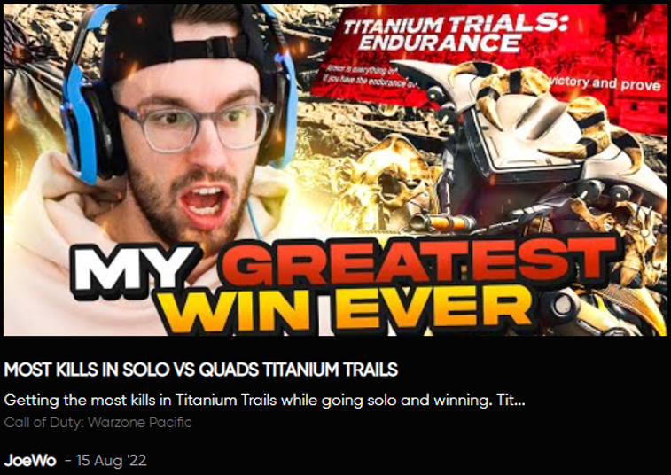 thechallengegg's tweet photo. New Titanium Trails mode on Warzone means new a challenge on the site! Link: https://t.co/RzE2u2RsND
P.S. You don't have to beat a challenge to rank in our record book.
#warzone #gaming #gamer #games #gamingcommunity #gamerlife #YouTubers #twitch #follow #streamer @AverageJoeWo https://t.co/mvQGOdNG3Q