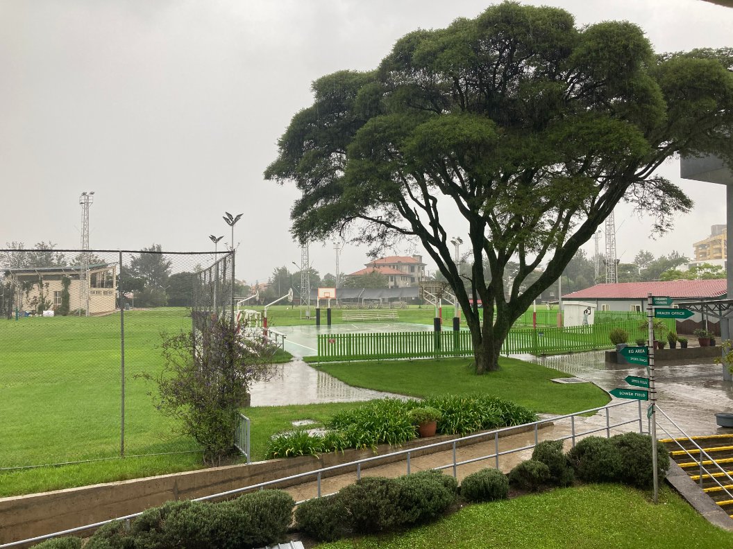 TristanPYP's tweet photo. Heavy rain bringing life to the @ICSAddis campus. Looking forward to a year of growth and adventure in this beautiful country. #ThisIsICS https://t.co/JmdlZgy09e