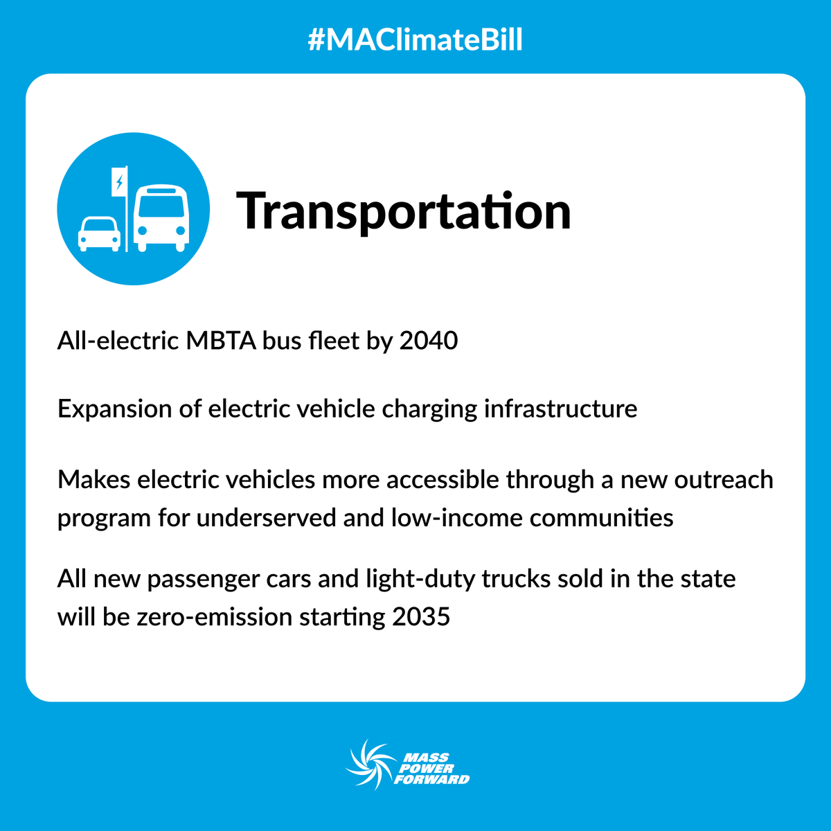 MAPowerForward's tweet photo. Last week, @MassGovernor signed the #MAClimateBill into law. This was a major victory for #CleanAir, #CleanEnergy, & #ClimateJustice which takes significant action across multiple sectors. #LearnMore about the changes that will be made as a result of this new law ⬇️ https://t.co/g0VXHFtABZ
