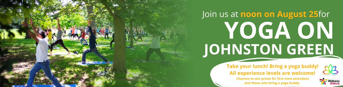 YogaUofg's tweet photo. Join us Aug. 25 for a Classical yoga class on Johnston Green. Chairs/instructions for chair modifications provided. Prizes and snacks available. Event is open to all staff, faculty, students, alumni, and visitors. No experience is required. 
Register here: https://t.co/FnVFAPW3gH https://t.co/SiiHjempIQ