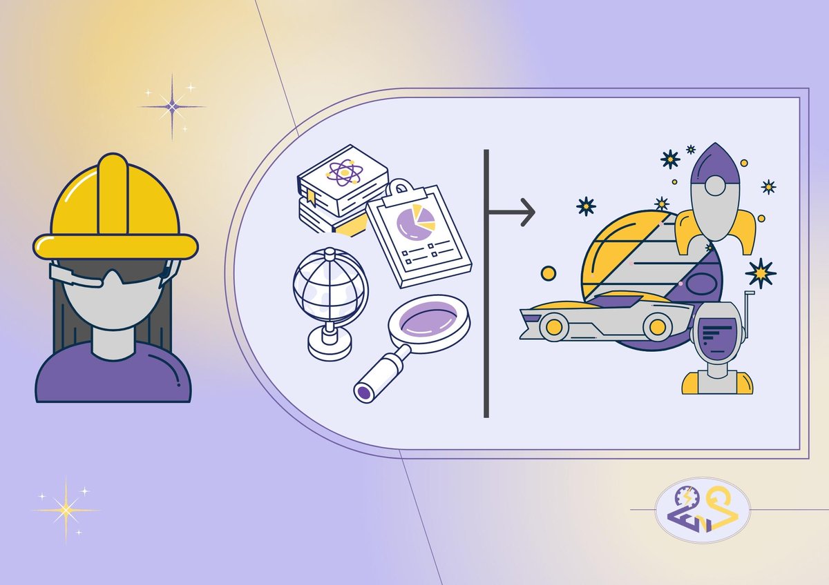 ENG22_kau's tweet image. ايش يعني هندسة؟!
الهندسة: هي ببساطة "عقلية"! 
يقدر من خلالها المُهندس تحويل العلم النظري إلى تطبيقات عملية تحل مشاكل الناس 🤩✅