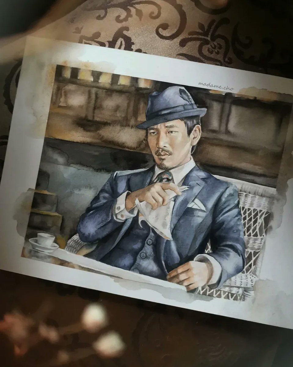 madamecho1's tweet photo. Watercolor scene from #이상그이상 
#조승우 #ChoSeungWoo https://t.co/x6S3bbQvcO