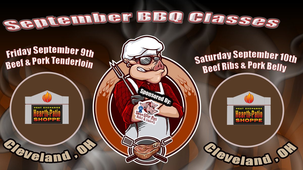 ChrisMarksBBQ's tweet photo. New BBQ classes in Cleveland, learn how to smoke Beef Tenderloin,Beef ribs &amp; Pork Belly. Classes at the Heat Exchange in North Ridgville Ohio.  #threelittlepigsbbqproducts  #bbq #grill #bbqclasses @ChampBBQ @HeatExchangeOh @BBQspot @ESPNCleveland 
https://t.co/OV3lGC70Sz https://t.co/fcAnwREcM0