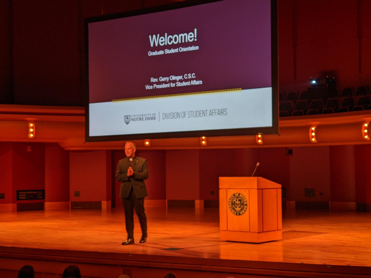 NDGradLife's tweet image. We're really excited to welcome the new academic year and new graduate and professional students to campus with the beginning of Graduate Student Orientation 🥳