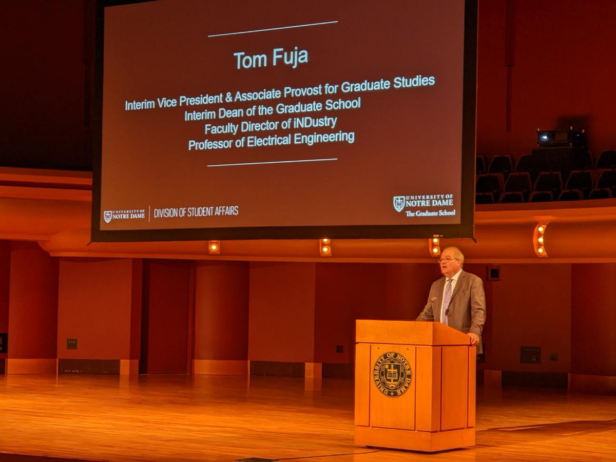 NDGradLife's tweet image. We're really excited to welcome the new academic year and new graduate and professional students to campus with the beginning of Graduate Student Orientation 🥳