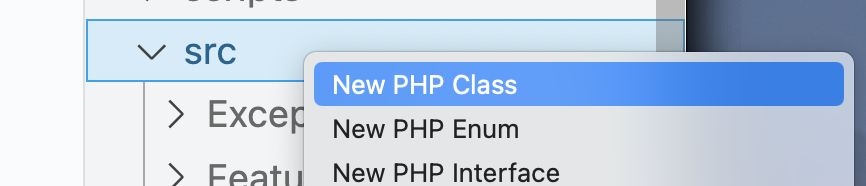calebporzio's tweet image. 💅 Really digging the &quot;PHP Create Class&quot; extension for VS Code.

Does exactly what you want it to: 
- create a PHP file
- fill it in with the proper class and namespace

marketplace.visualstudio.com/items?itemName…