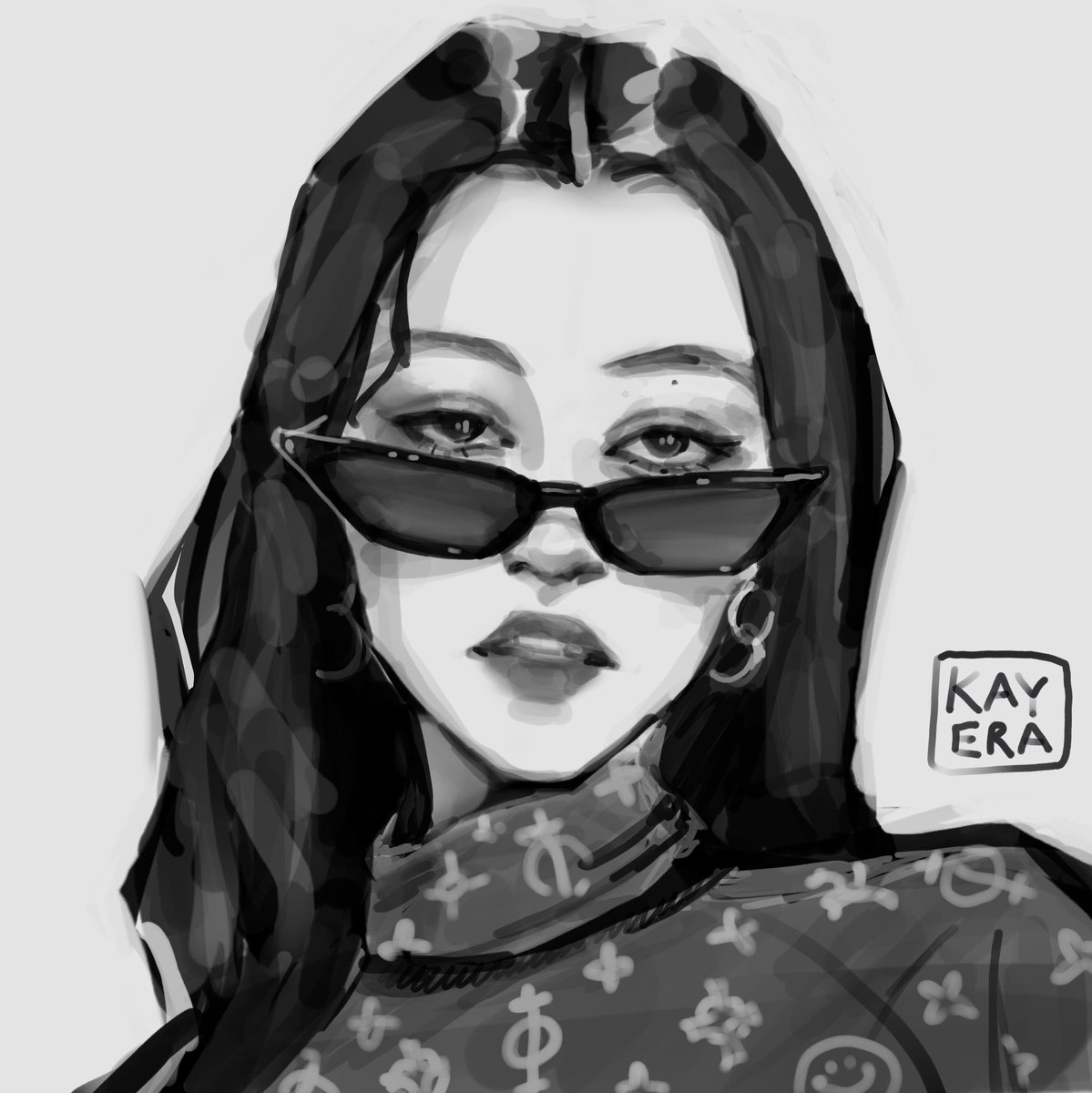 kayer_a's tweet photo. friendship ended  with texture brushes now hard round brush is my best friend 
#ITZY #ryunjin https://t.co/uQuQOsq7hB