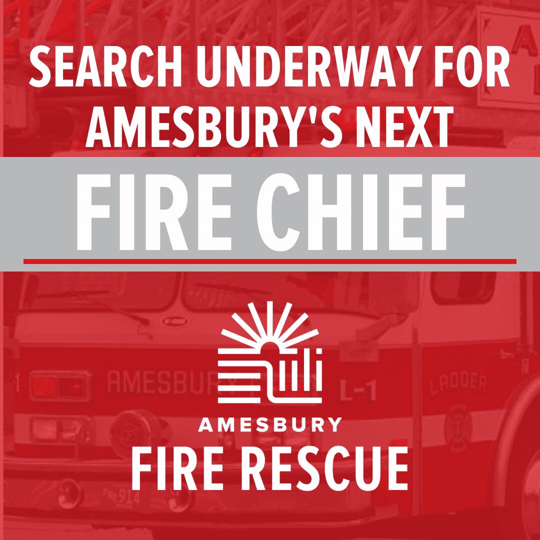 The City of Amesbury has started it’s search for a new Fire Chief. For more details, visit: amesburyma.gov/CivicAlerts.as…