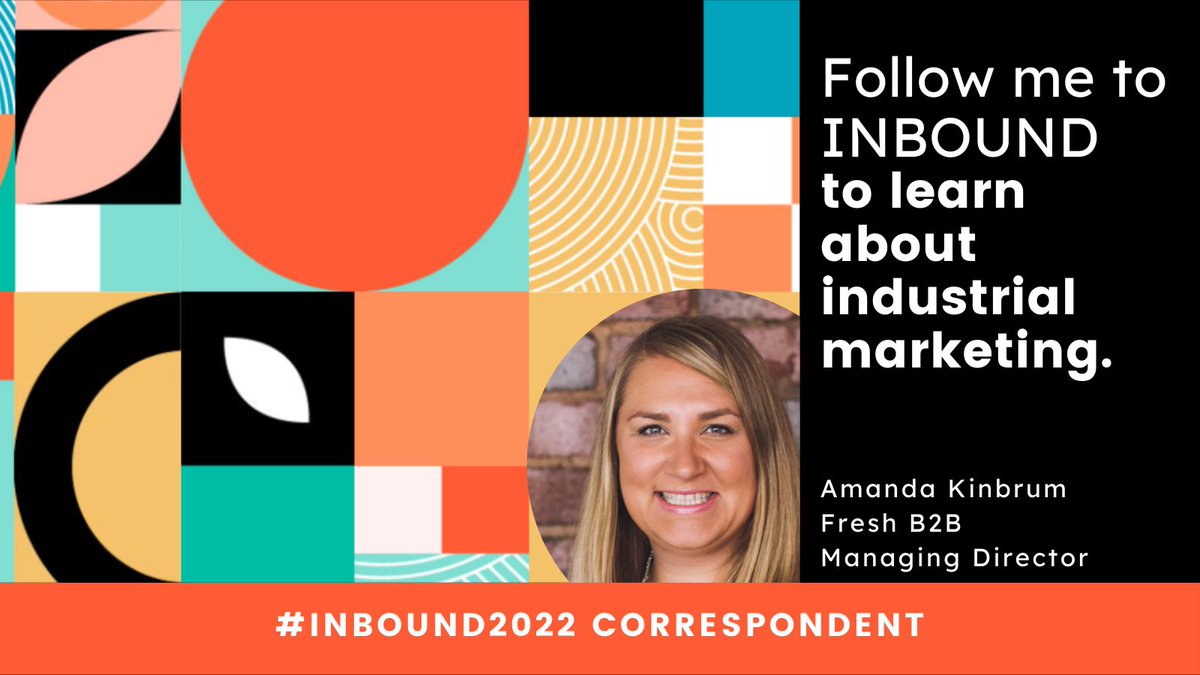 Very excited that I am an official <a href="/INBOUND/">INBOUND</a> Correspondent! I'll be posting on learnings, tips &amp; tricks, social meetups, speakers and roundups during the event 7-9 September that will help industrial companies grow.

#inbound22 #marketing #sales #customerservice #revops