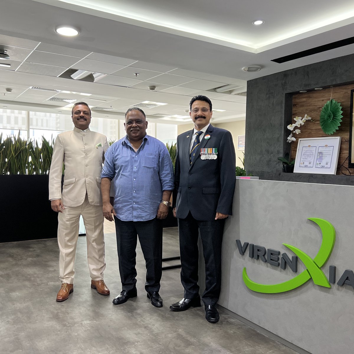 virenxia's tweet photo. (From L to R) Ex-servicemen Dr RK Thomas, Satyam Khagen Bose and Balgovind Kunhiraman are the heart and core of Team Virenxia – serving as CTO, Chairman and VP of Special Projects, respectively. https://t.co/o8S65fiVqH