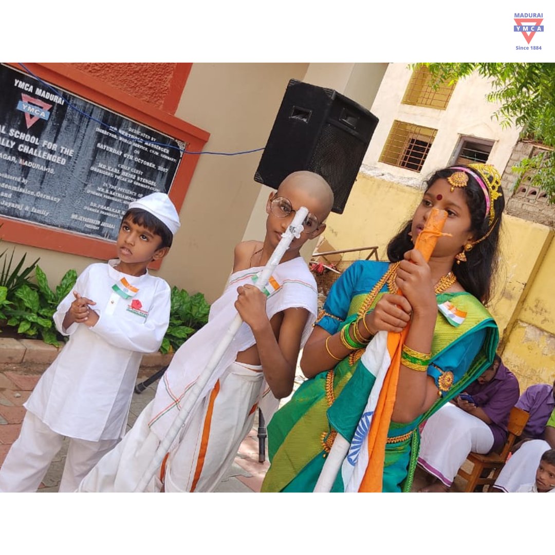 YmcaMadurai's tweet photo. #76thIndependenceDay was celebrated today at both #YMCA KAMAK Hr. Sec. School for the #HearingImpaired and School for the #IntellectuallyDisabled. Our special students showcased their talents by performing various activities such as #massdrill,dance,human pyramid etc #YMCAMadurai https://t.co/TlCGyD2G5B