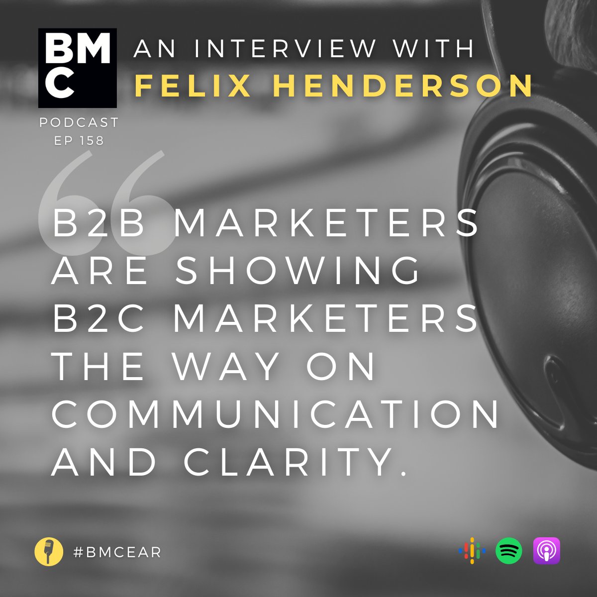 BMC_forB2B's tweet photo. Did you know its #NationalRelaxationDay? Put your feet up with Ep158 of the #businessmarketing podcast!😎

Continuing our interview series with some #B2B heroes - @DaveStevensNow speaks to @lookaftergroup's Felix Henderson!➡️https://t.co/6D4Y1aLElV

#BMCear #b2bpodcast https://t.co/exok8SK6Dz