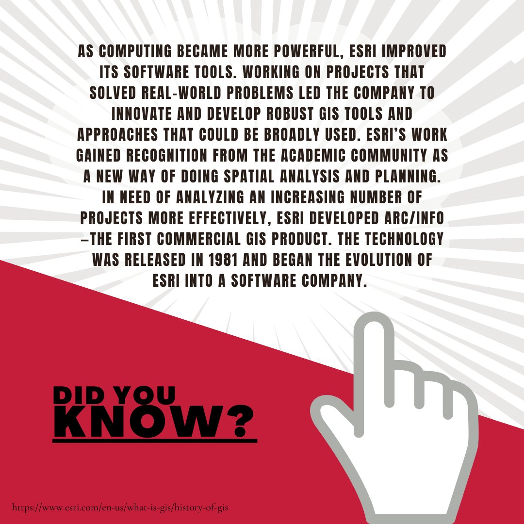 Were you aware that the tech for GIS is still relatively new! The tech became available for commercial use in 1981, only 41 years ago! Check back in next week for a new fact! 
#apsugiscenter #apsugis #mappymonday