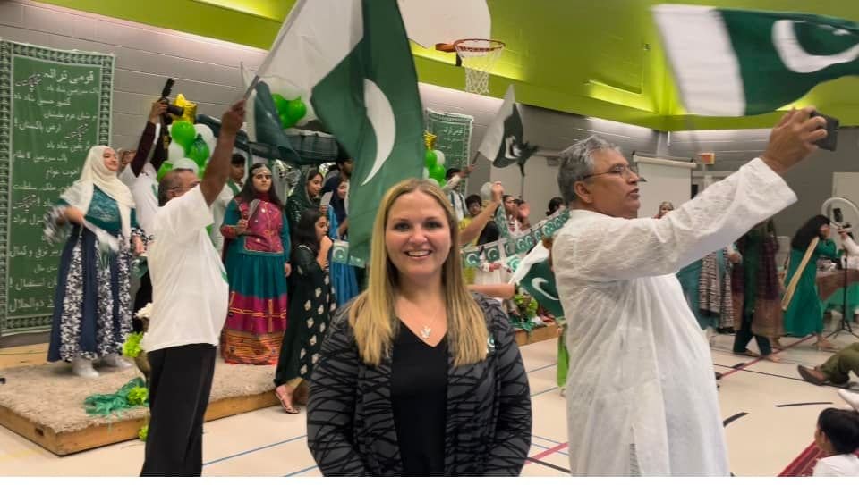 LMathys's tweet photo. I was honoured to join community members to celebrate  Pakistan Independence Day! 🇵🇰 
Thank you to PCA- Pakistani Canadian Association of London and Surrounding Area for making me part of your wonderful celebration.
#PakistanZindabad
#ldnont https://t.co/VrazdNMvlH