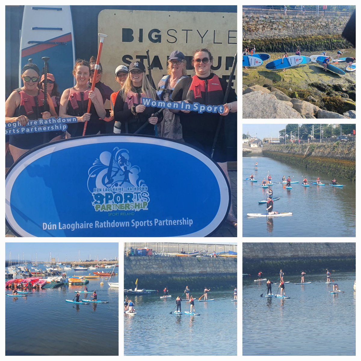 What a fabulous day for our HerOutDoors paddle boarding sessions with our partners @BigStyle 
Great fun had by all 
@sportireland @dlrcc