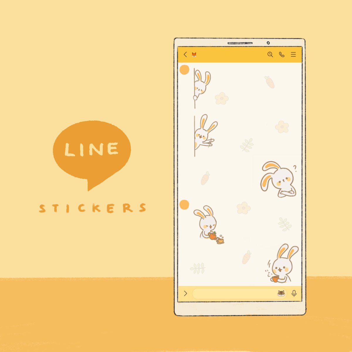 decocomi_'s tweet photo. Bunny daily expression #LINE sticker 🐰🥕

available at: https://t.co/RgaEh2oBEW https://t.co/MVHpZCCj89