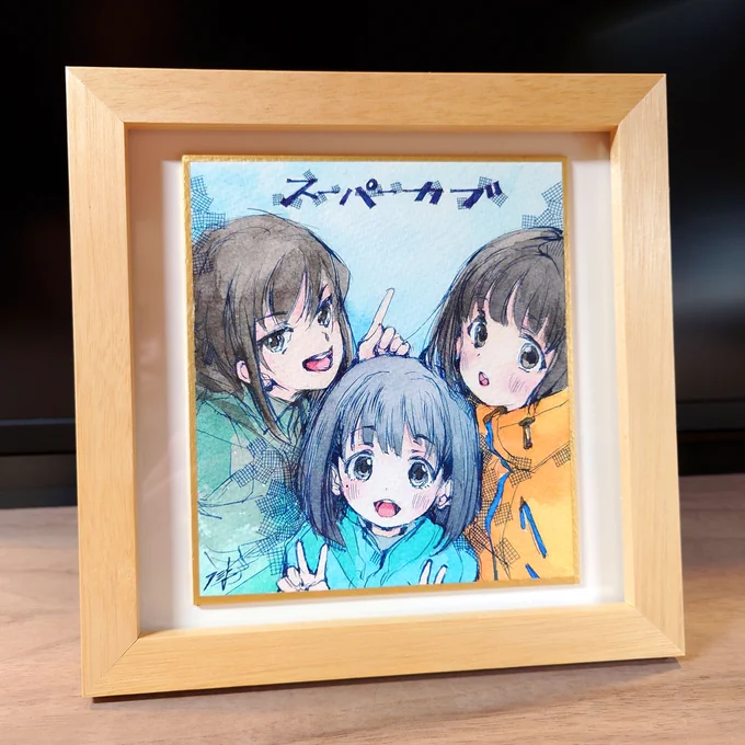 たくさんいいね、ありがとうございます。自宅で記録した写真とスキャン絵です。(スマホ写真、やっぱスキャナーより色域が広い・・。)#スーパーカブ 