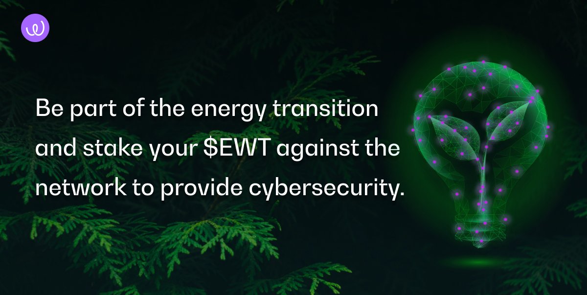 DaniyalAjdadi's tweet photo. YOU could also be part of the energy transition by staking your $EWT against the network to provide cybersecurity🟣🔒

More information about staking: https://t.co/ls2zMZ4BkS https://t.co/ufn9xGFEZD