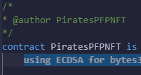 PiratesPFPNFT's tweet photo. hrr pirates🏴‍☠️

Contract is almost ready. ⛵️💎🏴‍☠️
We use ECDSA to manage whitelists.

Technical details: https://t.co/QNZcnQYlun

❤️RT this post to spread.

PREMINT LINK: https://t.co/rKM6LqAvrr

#NFT #nftcollectors #NFTs #NFTCommmunity #FreeMints #FreeNFT #NFTGiveaway https://t.co/GbO52GVGoy