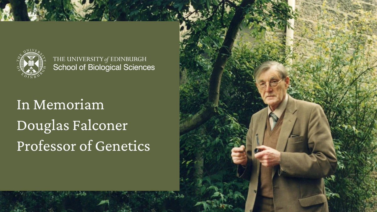 SBSatEd's tweet photo. A tribute to Professor Douglas Falconer FRS FRSE (1913 - 2004) 
 
Scottish geneticist known for his work in quantitative genetics

His book 'Introduction to Quantitative Genetics', became the standard reference for generations of scientists

https://t.co/At0NdGxqwh https://t.co/FOHTcRrBuz