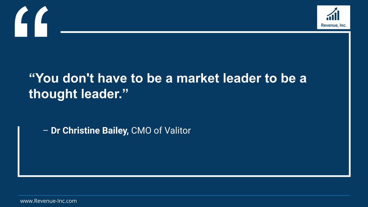 Revenue, Inc. (@_revenue_inc) on Twitter photo 💡Words of wisdom from <a href="/christinebailey/">Dr Christine Bailey</a> 👇
#saas #ceo #inspiration #ceoquotes #businessgrowth #success #founders 💡Words of wisdom from <a href="/christinebailey/">Dr Christine Bailey</a> 👇
#saas #ceo #inspiration #ceoquotes #businessgrowth #success #founders