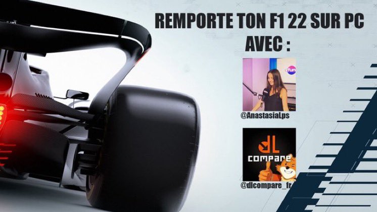 AnastasiaLps's tweet photo. 🚨Gagne ton jeu F122 sur PC !
- RT et like ce tweet
- Follow @AnastasiaLps et @dlcompare_fr 

TAS lundi 22/08 ! https://t.co/zlEocAfqAL