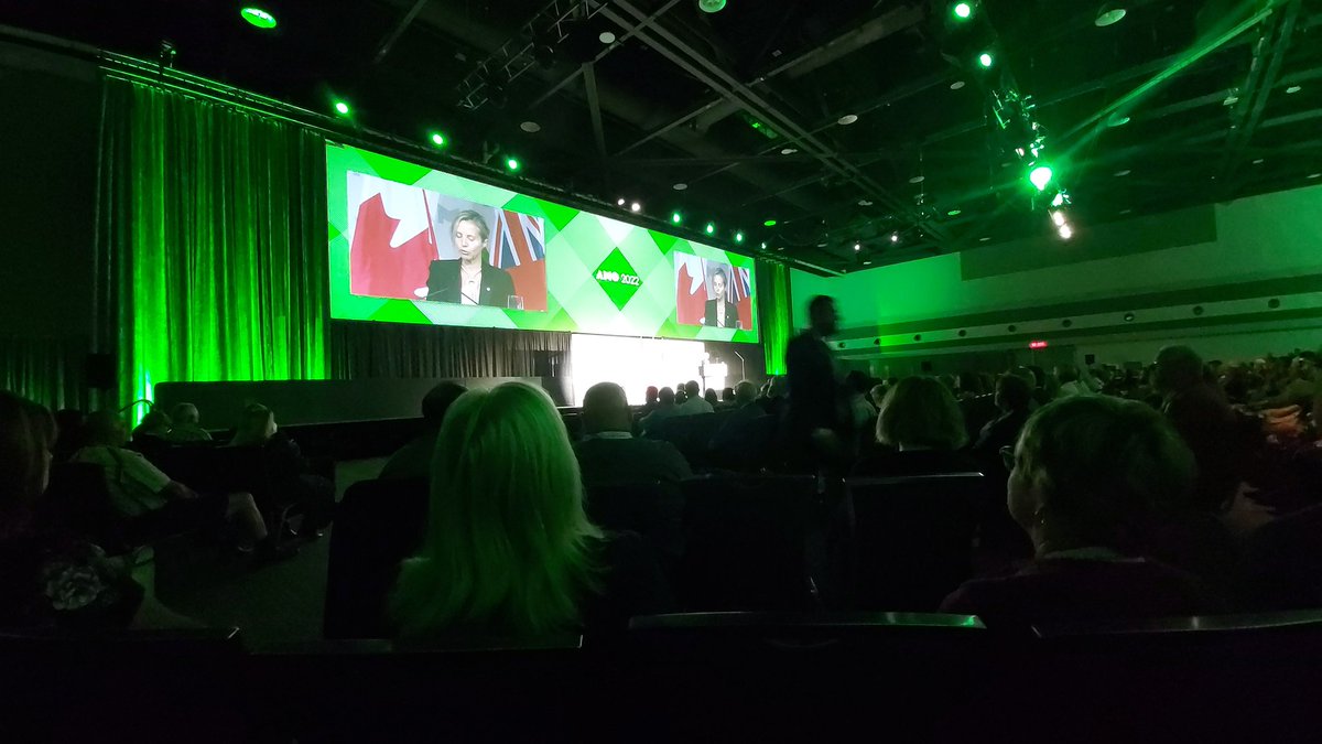 Listening to Dr. Samantha Nutt, founder of the world renowned non-profit "War-Child" speak on Principled Leadership #AMO2022