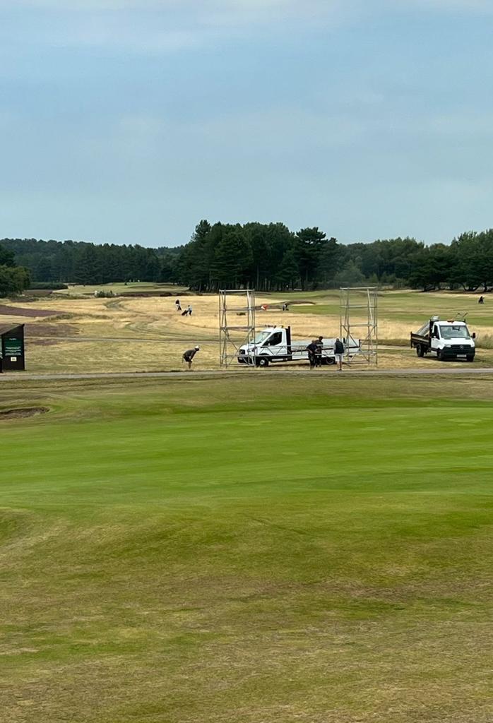 The build begins! Looking forward to welcoming @euLegendsTour next week with first signs of the tented village below #1884