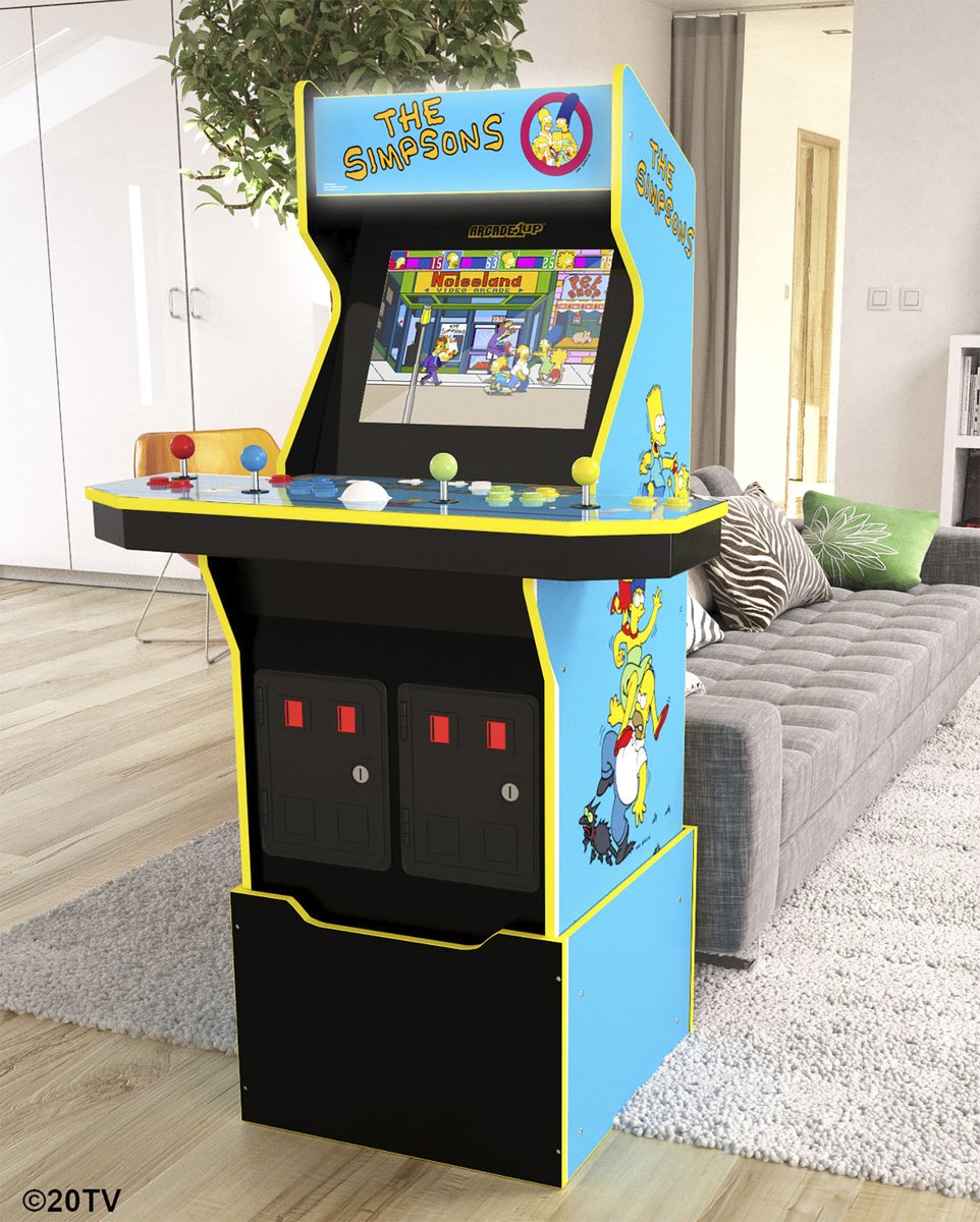 IGNDeals's tweet photo. the Arcade1Up - The Simpsons 30th Edition Arcade with matching stool is on sale at Best Buy for $349.99 (was $699.99) 🕹 https://t.co/2gAZESr2Ff https://t.co/MNAY70wWA3