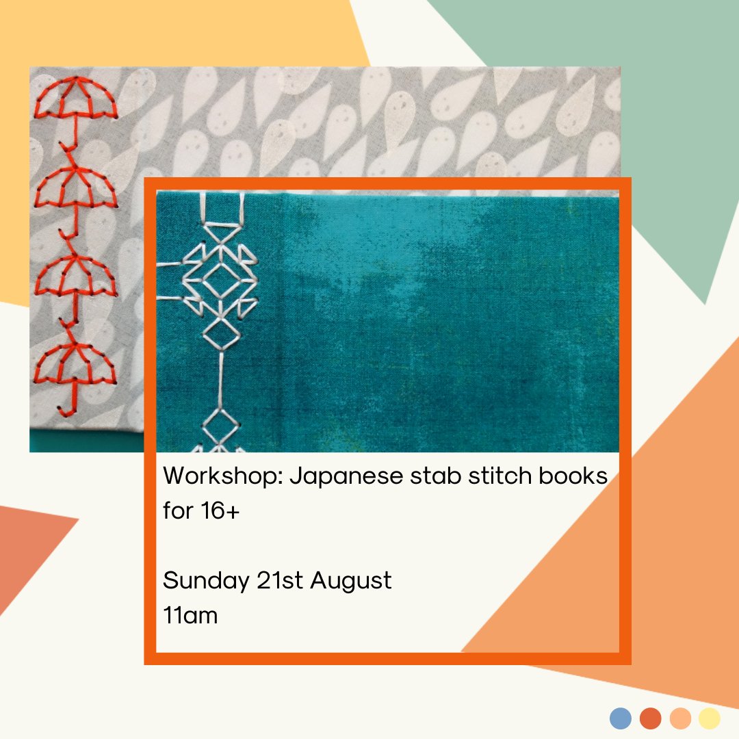 OtleyCourthouse's tweet image. In Sunday's summer workshop, we'll be teaching everyone aged 16+ about Japanese stab binding 📖

It's an intricate technique used for making ornate notebooks and we'll be having a go at making our own 🤩

Tickets here: bit.ly/3JTtUl4