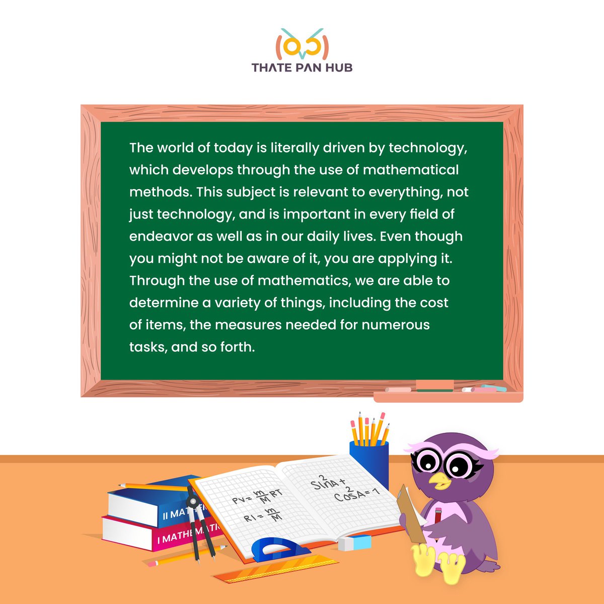 thatepanhub's tweet photo. We are going to share how mathematics directly contributes to our daily lives and advantages.Let’s take a look through the images to find out more …. #ThatePanHub #mathematics #education https://t.co/Q3RbblrF80