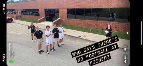 ngpreps's tweet photo. For their story at Saturday's #FacesOfTheFall, kids from @FisherBunnies paid tribute to the football program (varsity on hold this season) by running a play in the @news_gazette parking lot.
Touchdown! https://t.co/oUxYPBuc8T