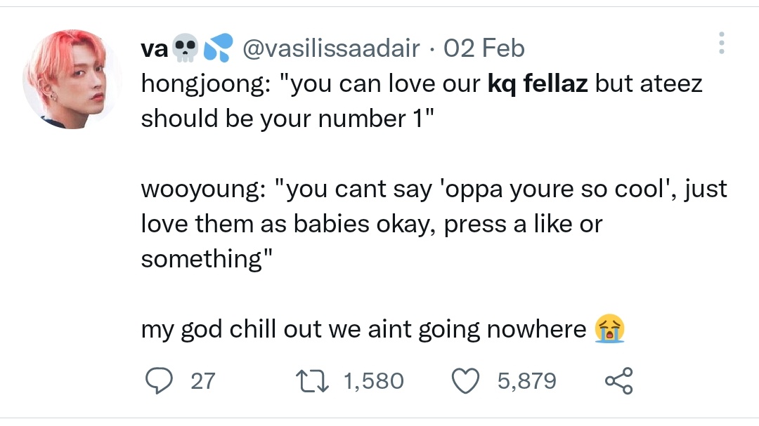 vasilissaadair's tweet photo. hongjoong and wooyoung having a crisis as we speak https://t.co/AfXL90tzuE