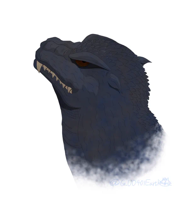 夜の30分間お絵かき#ゴジラ #Godzilla 