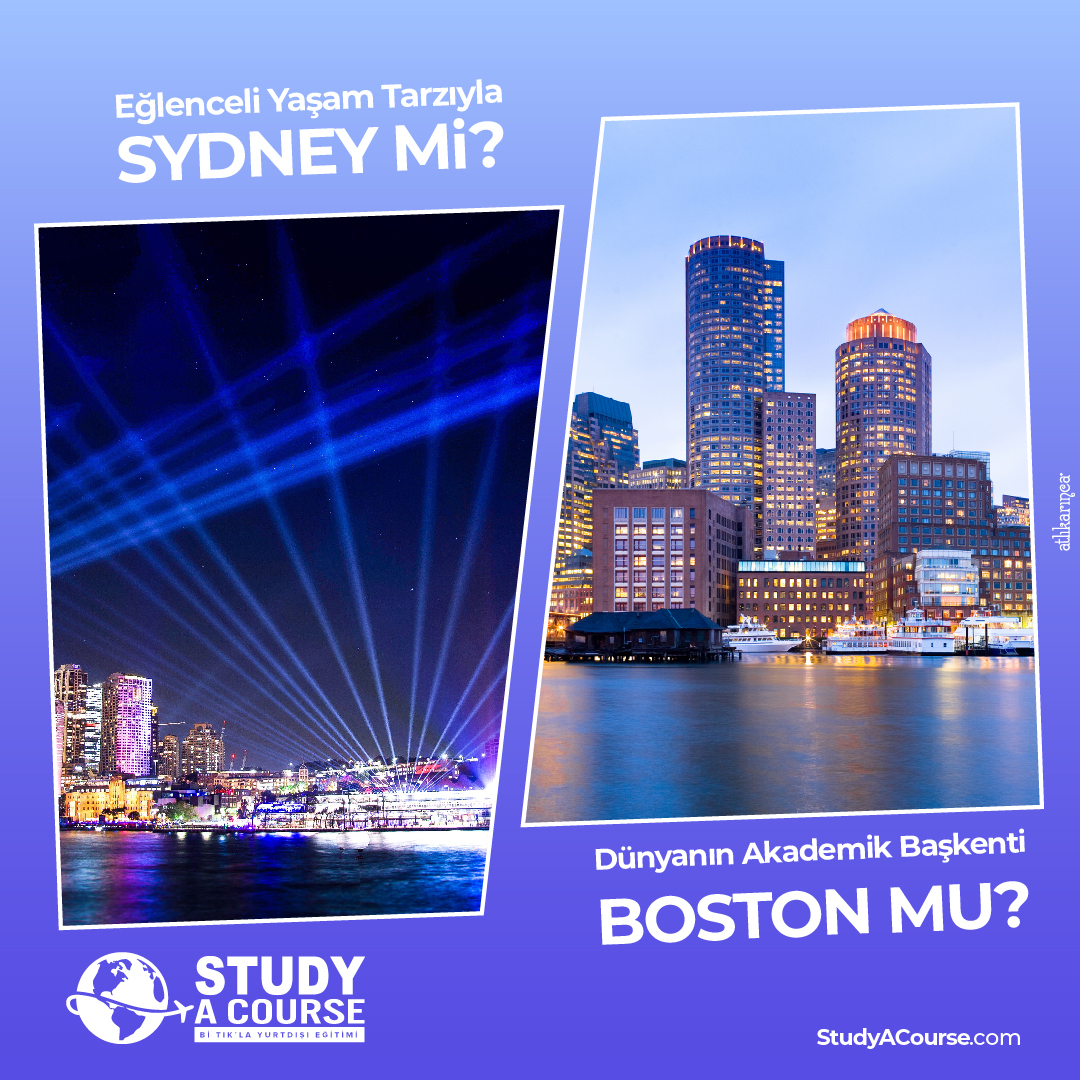 studyacourse's tweet photo. Dünyanın en iyi akademik başkenti, Harvard’ın da içinde yer aldığı özgür şehir Boston’da mı, yoksa hareketli yaşam tarz��yla her anı dolu dolu geçirebileceğin Sydney’de mi dil eğitimi almak istersin? Yorumlara bekliyoruz!

https://t.co/wqNHTfsrQm

#StudyACourse #birtıklayurtdışı https://t.co/KYpb8fOf8q