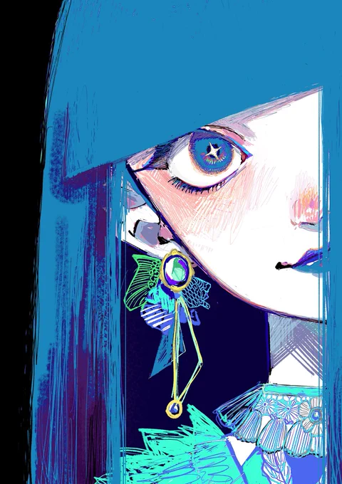 創作の絵をちょいちょい描いてました 