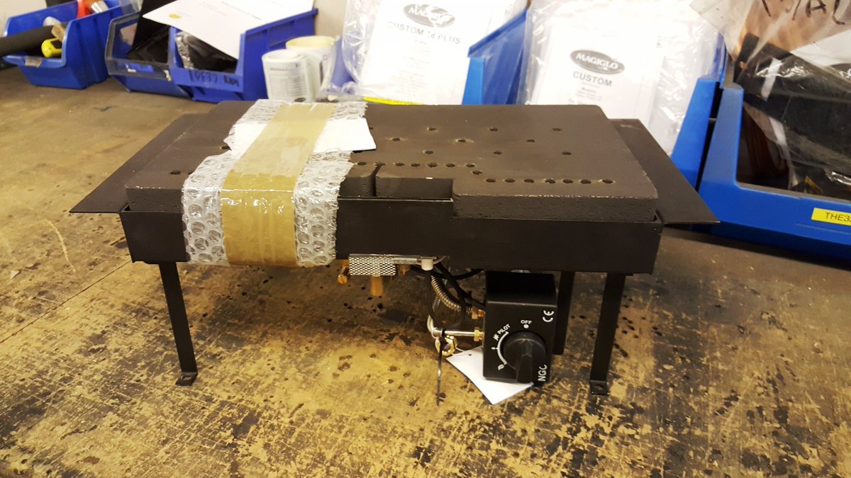 burleyfires's tweet photo. It's another hot #MakerMonday & we are busy #manufacturing our 'Custom Made Gas Burners'. They're perfect for converting solid fuel fire grates. As you can see we have some very old equipment #flypress that we use to make them! All our trays are made from #BritishSteel. #UKmfg https://t.co/8sS5iDjQjU