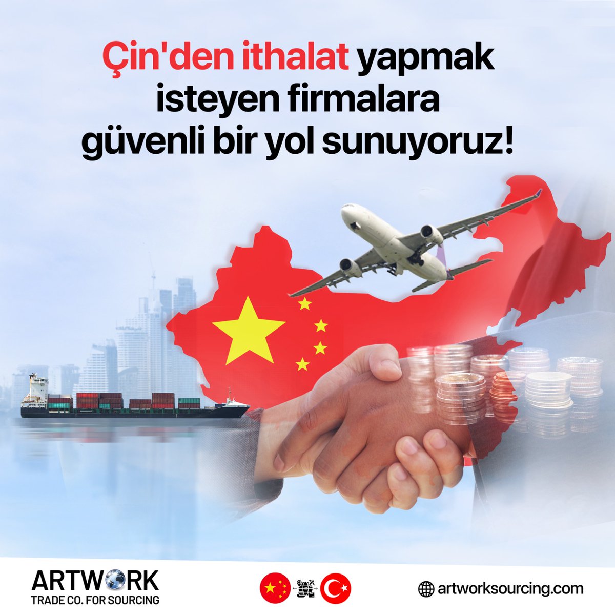 Çin'den ithalat yaparken risk almayın! Artwork Sourcing 13 yıllık tecrübesiyle Çin'deki güvenilir tedarikçiler ile sorunsuz bağlantı kurmanızı sağlar. Sizin için detaylı ürün araştırması yaparak siparişlerinizde çıkabilecek sorunları engeller ve doğru ürünü satın almanızı sağlar.