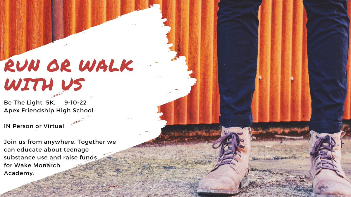 Two weeks left to register.  Have you signed up yet?  What are you waiting for?  Come join us and support recovery!   Sign up today.   wakemonarchacademy.org/events