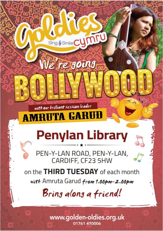 New session starting tomorrow.

#SingAndSmile #Bollywood #PenylanLibrary #CardiffLibraries

<a href="/penylanlibrary/">Penylan Library and community centre</a> <a href="/CV_UHB/">Cardiff and Vale University Health Board</a> <a href="/Health_Charity/">Cardiff & Vale Health Charity</a> <a href="/DewisCymruCAV/">Dewis Cymru Cardiff & Vale 🏴󠁧󠁢󠁷󠁬󠁳󠁿</a> <a href="/CardiffTimes/">Cardiff Times</a> @cavamh <a href="/GoldiesCharity/">Golden-Oldies</a>