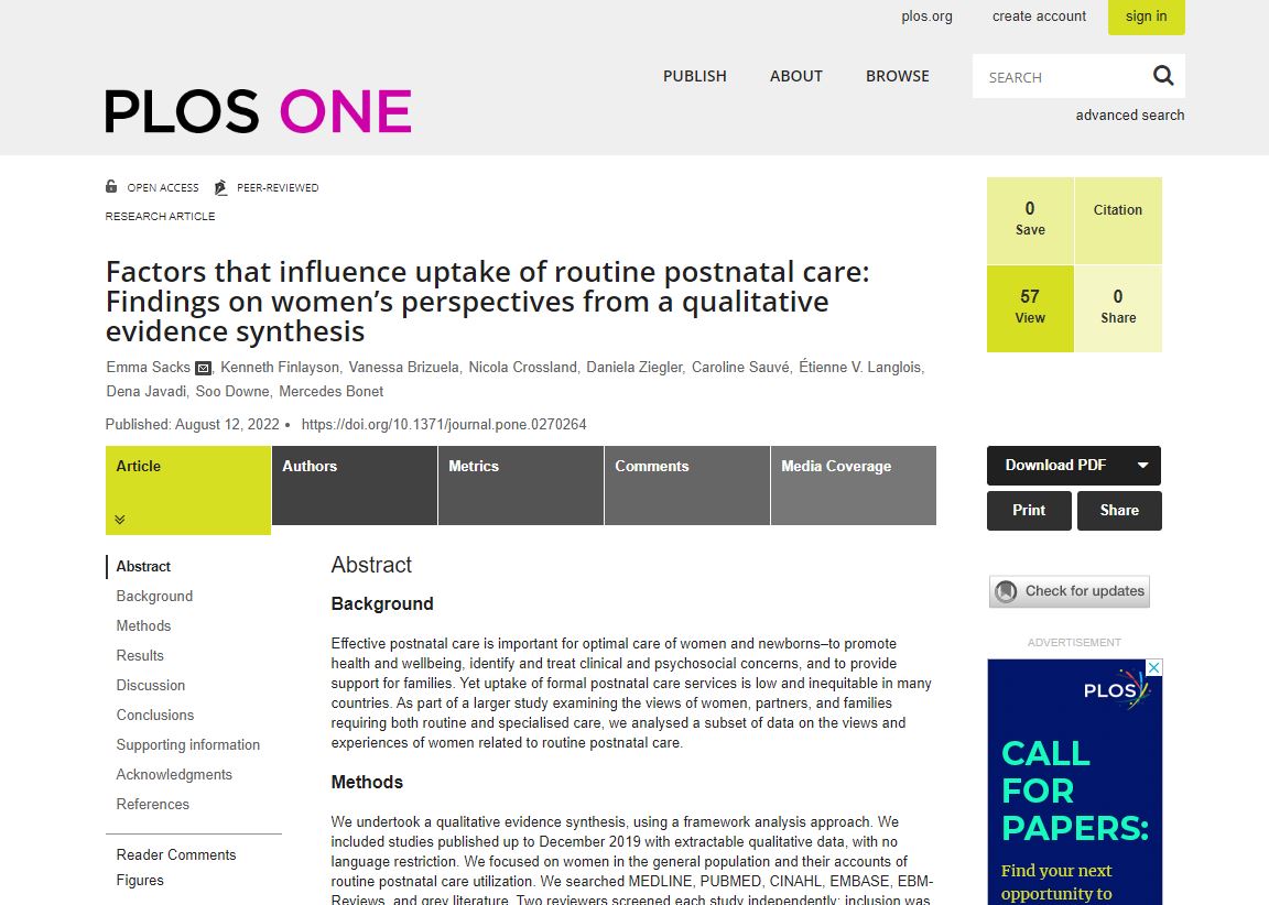 What factors influences uptake of routine #postnatal care? This new evidence synthesis from <a href="/WHO/">World Health Organization (WHO)</a> and <a href="/HRPresearch/">HRP</a> in publication puts women's perspectives at the heart of the question: bit.ly/3JPksz4
