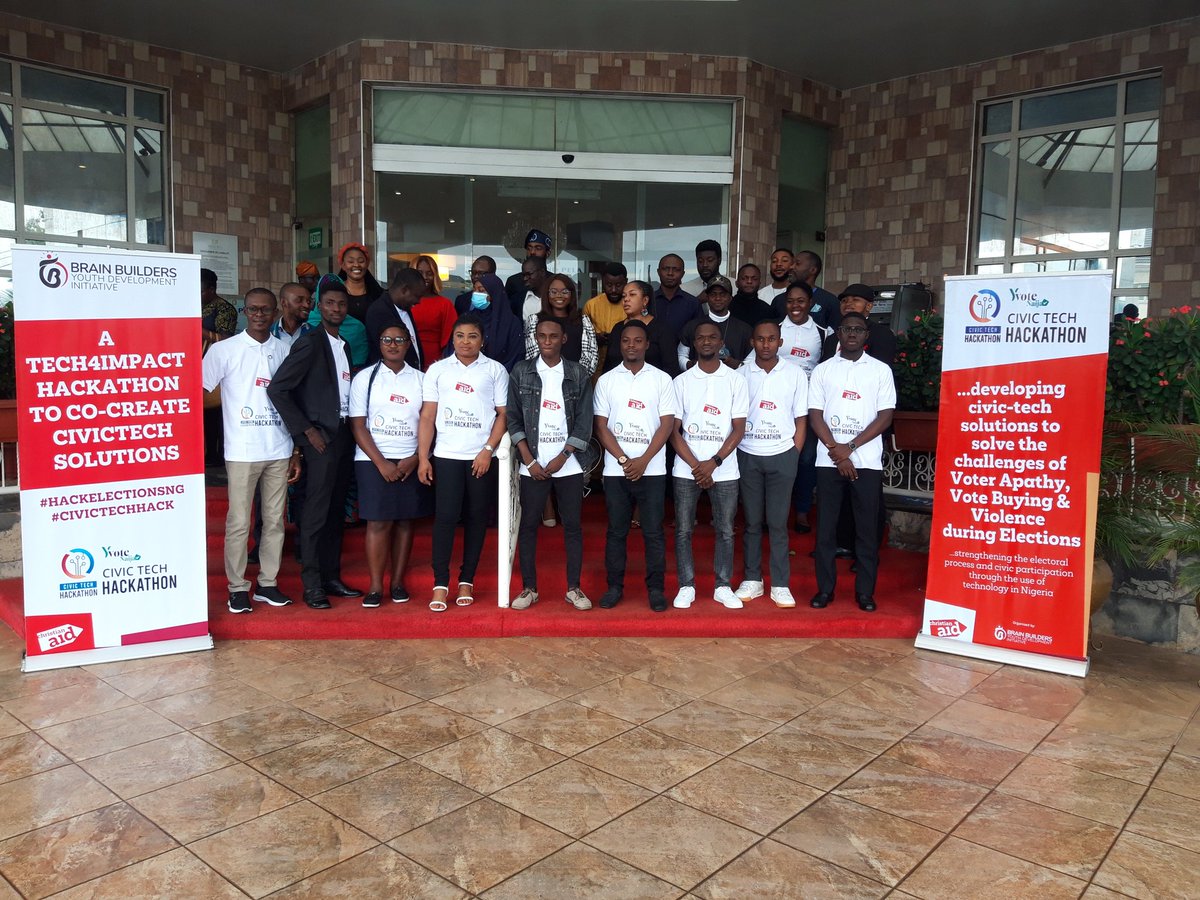 yvotenaija's tweet photo. With that we come to the end of the #CivicTechHack
We thank all the innovators, Judges, spokespeople and everyone who supported us through all the processes. https://t.co/w0U7ujuSyn