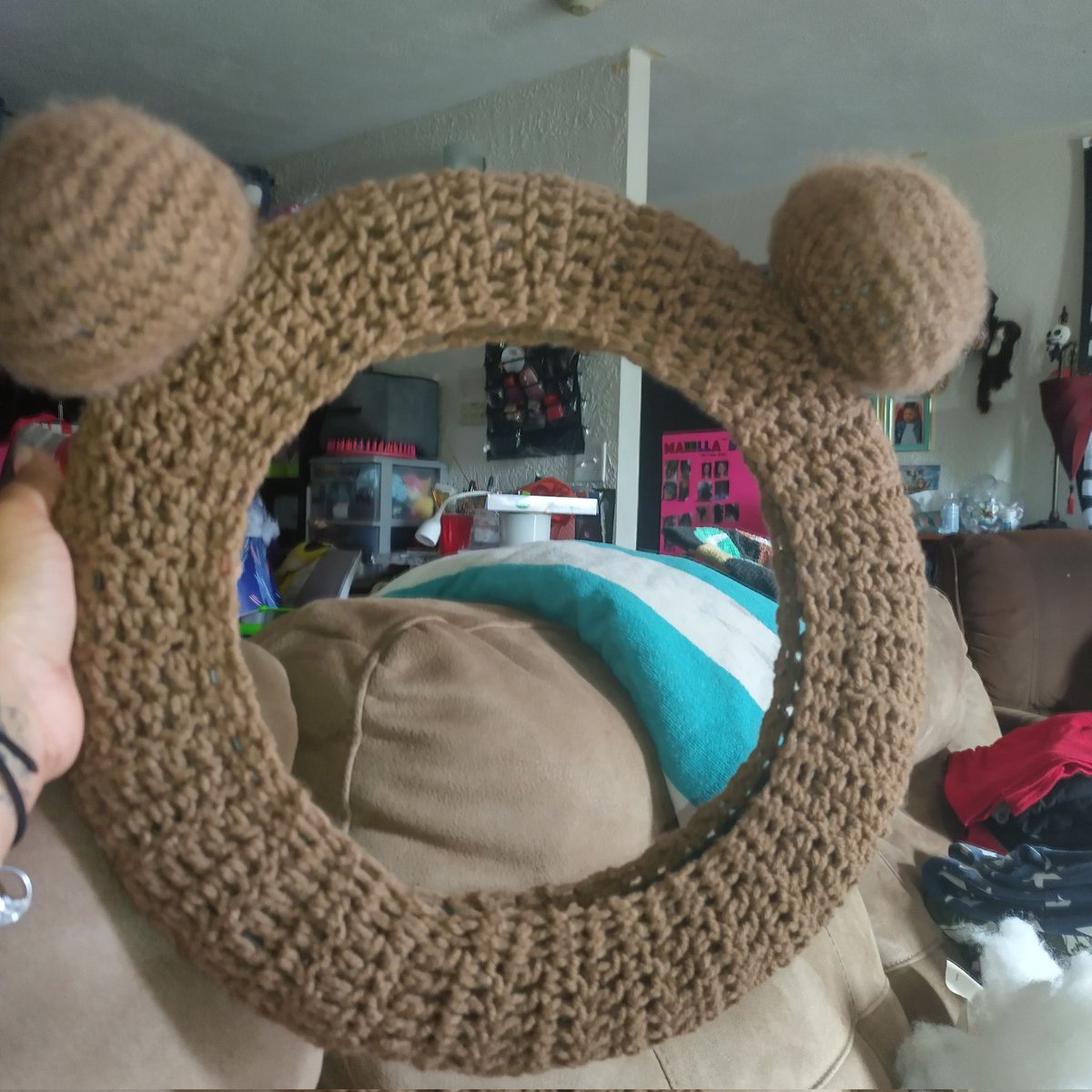 Fluffiecroation's tweet photo. Steering wheel cover https://t.co/qnGcY7BTaa