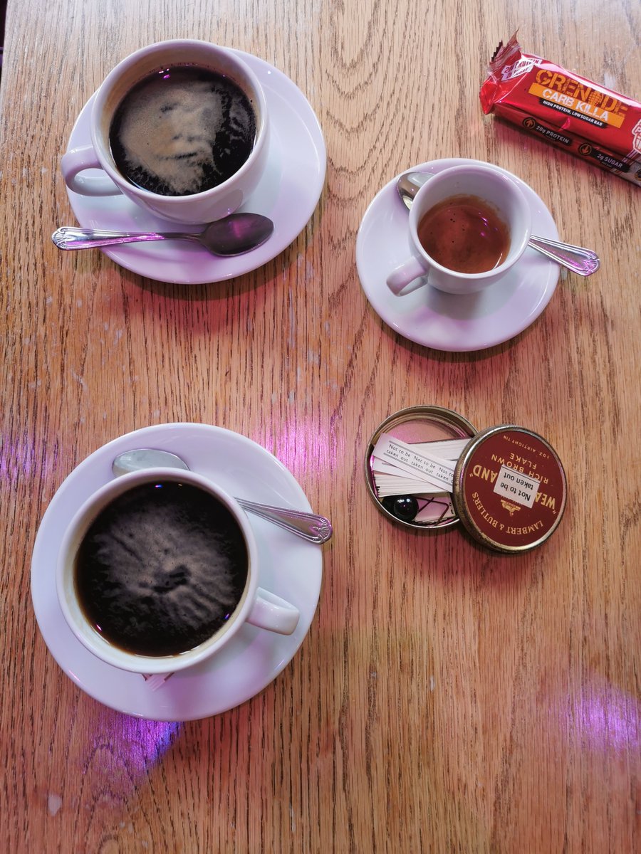mmpawlikowski's tweet photo. By popular demand, together with @suz_paul, we are coming back with a photostory on our @theULSpecColl cupboard find #NotToBeTakenOut Nice to start the week with lunchtime coffee with friends @RobinsonCamb Short walk from @theUL Espresso or Americano? https://t.co/MnR5DIQU9s